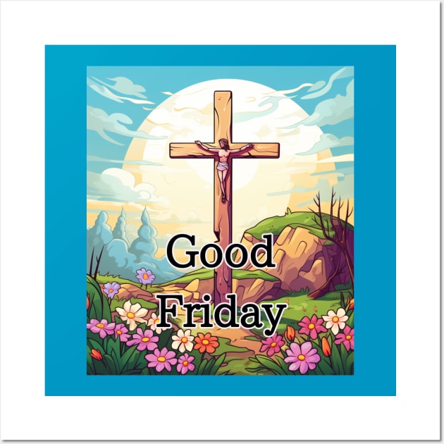 Good Friday RIP Jesus Wall Art by MilkyBerry